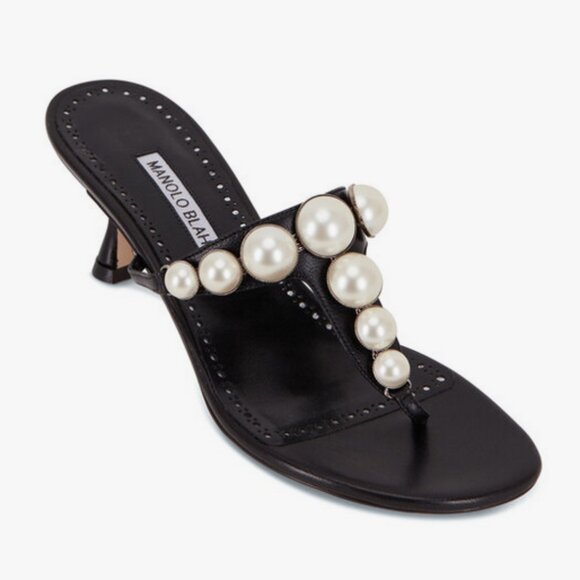 Manolo Blahnik Pearl Kitten Heel | RARE - Picture 1 of 9